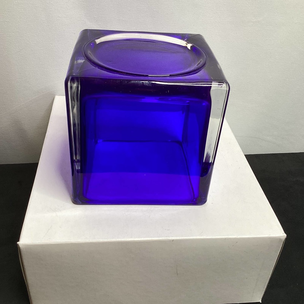 Colbalt Glass Cube